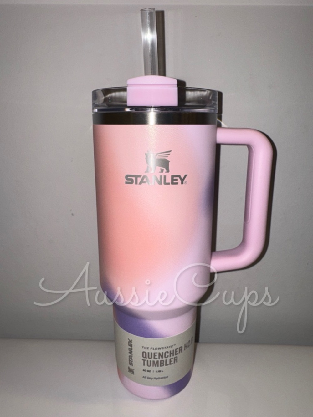 Stanley Rose Petal Motion 40 oz Quencher Tumbler - Pink & Lavender Ombre Mix